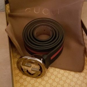 Leather Gucci belt